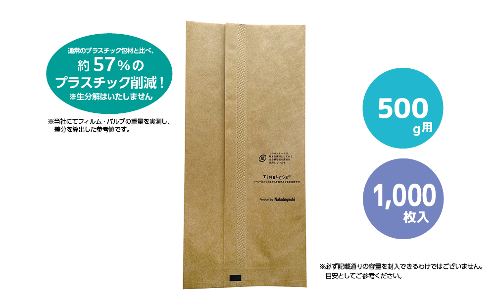 コーヒー豆袋 asueco package　未晒・ロゴ有　 500g（内側：CPP）1000枚入